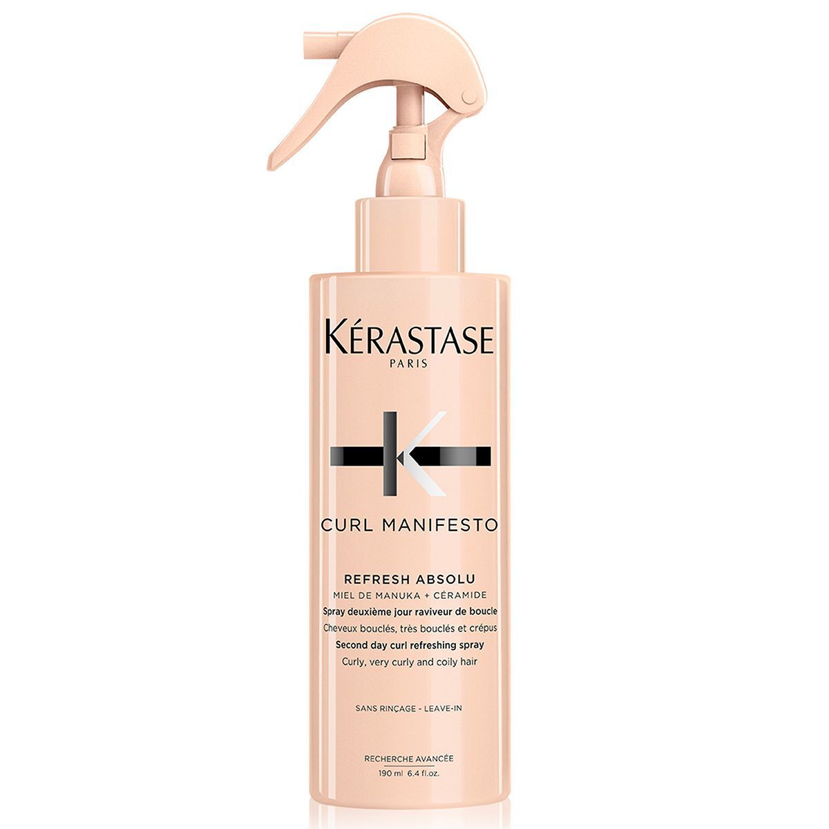 K&amp;eacute;rastase Curl Manifesto, Curl Reactivating Spray for In-between Washes, With Manuka Honey and Ceramide, Refresh Absolu, 190ml