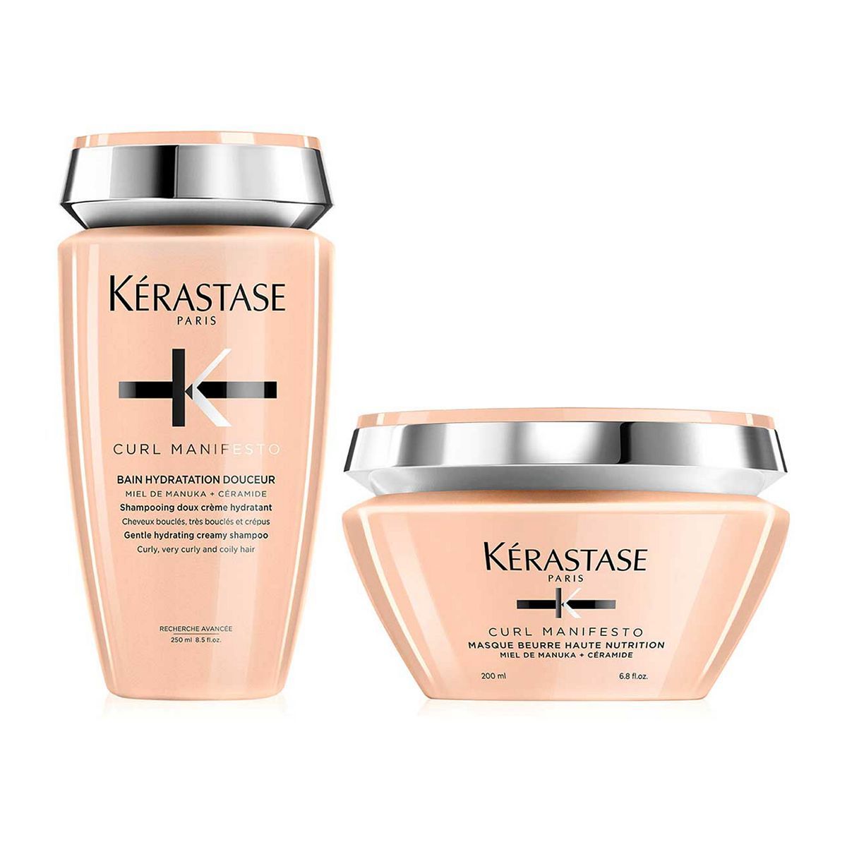 K&amp;eacute;rastase Curl Manifesto Shampoo and Hair Mask Duo for Curly and Coily Hair, With Manuka Honey and Ceramide