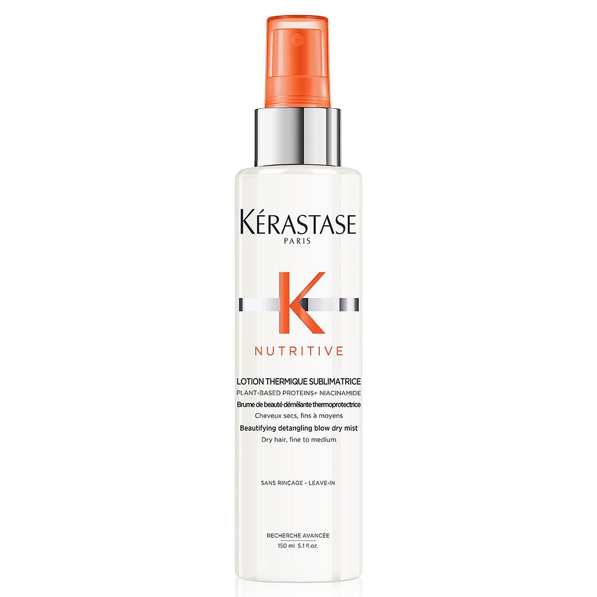 K&amp;eacute;rastase Nutritive, Beautifying Detangling Blow-Dry Mist for Fine to Medium Dry Hair, Heat Protectant, Lotion Thermique 150ml