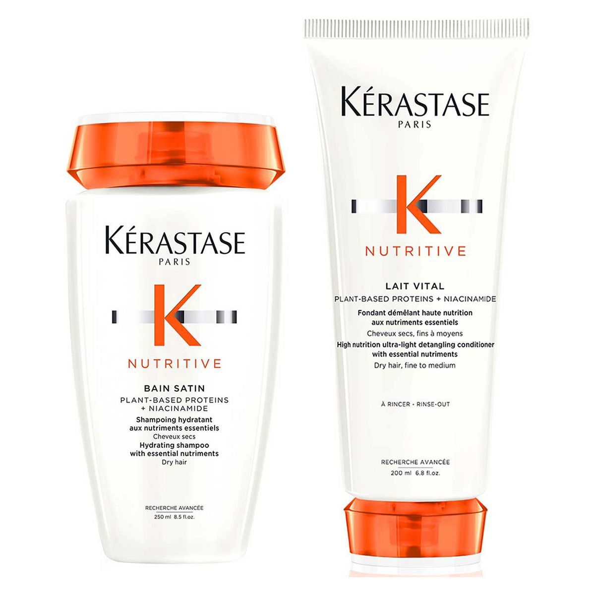 K&amp;eacute;rastase Nutritive Shampoo and Conditioner Set, Hydrating Routine for Dry Hair, With Niacinamide, Duo Set