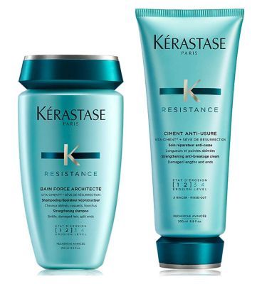 K&amp;eacute;rastase Resistance Shampoo and Conditioner Set, Routine to Repair Dry Damaged Hair With Vita-Ciment Complex, Duo Set