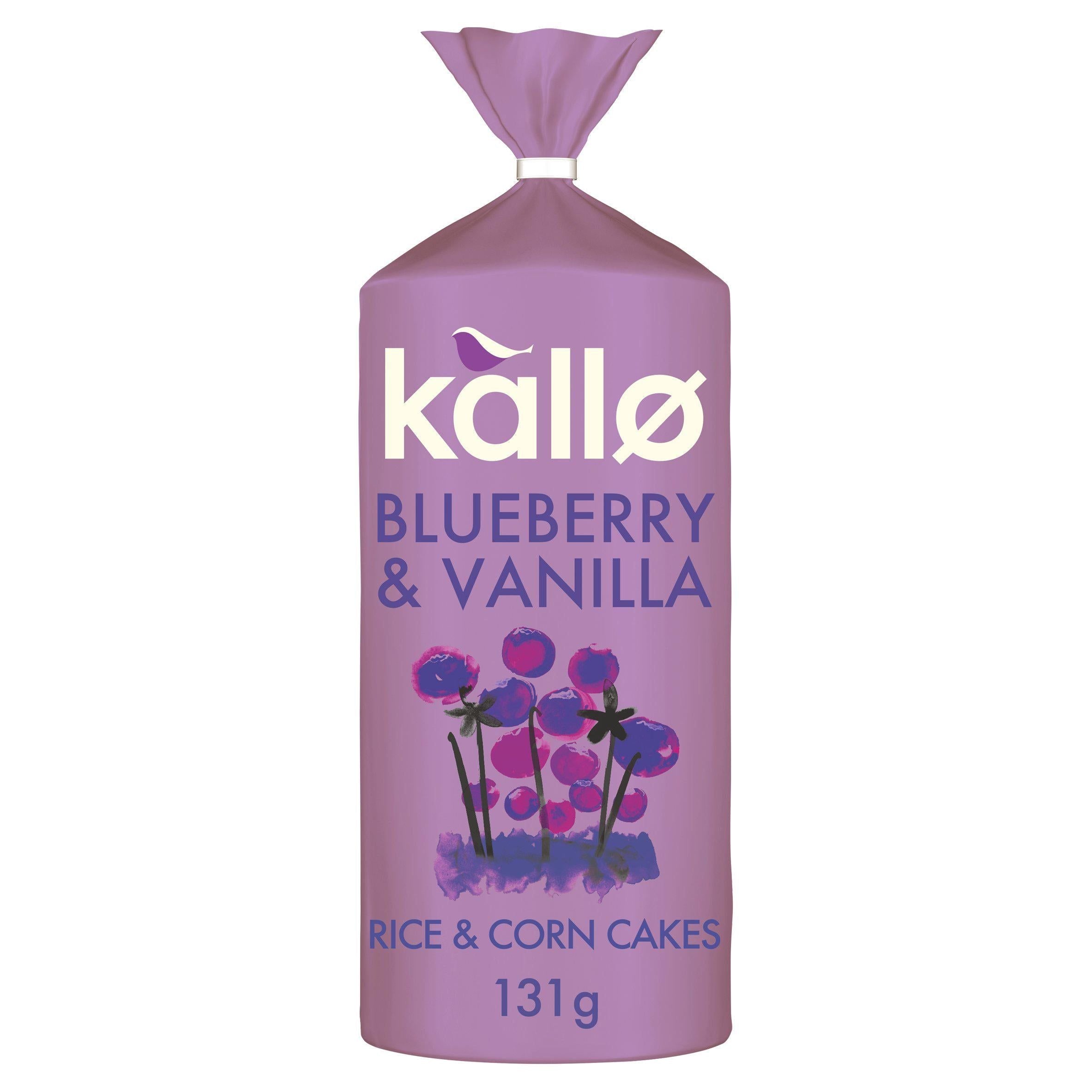 Kallo Blueberry &amp;amp; Vanilla Rice &amp;amp; Corn Cakes 131g