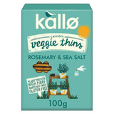 Kallo Veggie Thins Rosemary &amp;amp; Sea Salt   100g