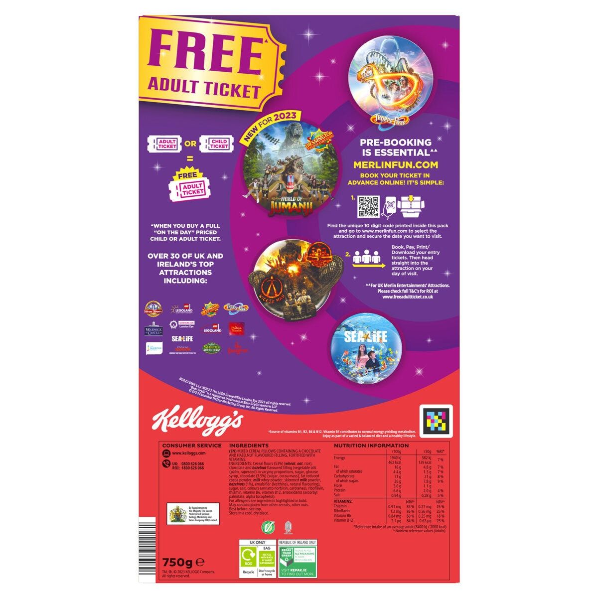 Kellogg's Krave Chocolate Hazelnut, 2 x 750g