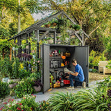 Keter Cortina Alto 4ft 6&amp;quot; x 2ft 4&amp;quot; (1.4 x 0.7m) 1,415 Litre Vertical Storage Shed with Shelves