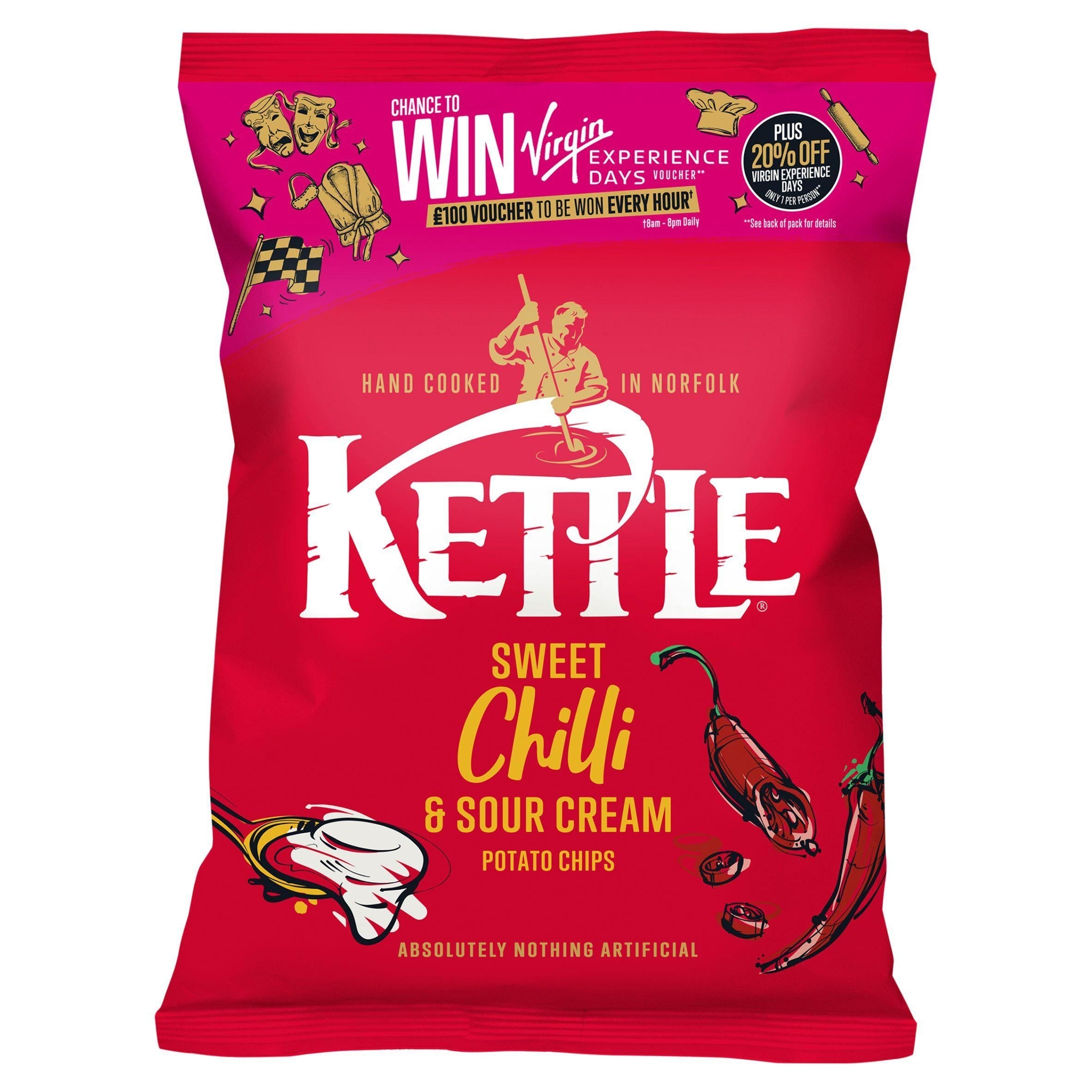 Kettle Chips Sweet Chilli &amp;amp; Sour Cream Sharing Crisps 130g
