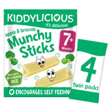 Kiddylicious Apple &amp;amp; Broccoli Munchy Sticks Baby Snacks 4x4g