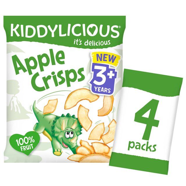 Kiddylicious Apple Crisps Kids Snacks Multi   4 x 12g