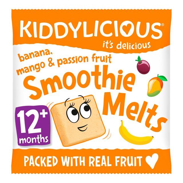 Kiddylicious Banana Mango &amp;amp; Passionfruit Smoothie Melts Baby Snacks   6g