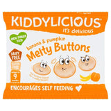 Kiddylicious Banana &amp;amp; Pumpkin Melty Buttons Baby Snacks   6g