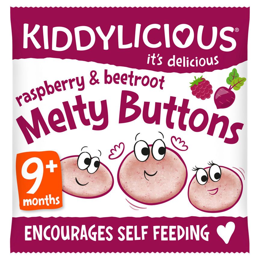 Kiddylicious Raspberry &amp;amp; Beetroot Melty Buttons 9 Months+