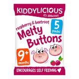 Kiddylicious Raspbery &amp;amp; Beetroot Melty Buttons Baby Snacks 5x6g