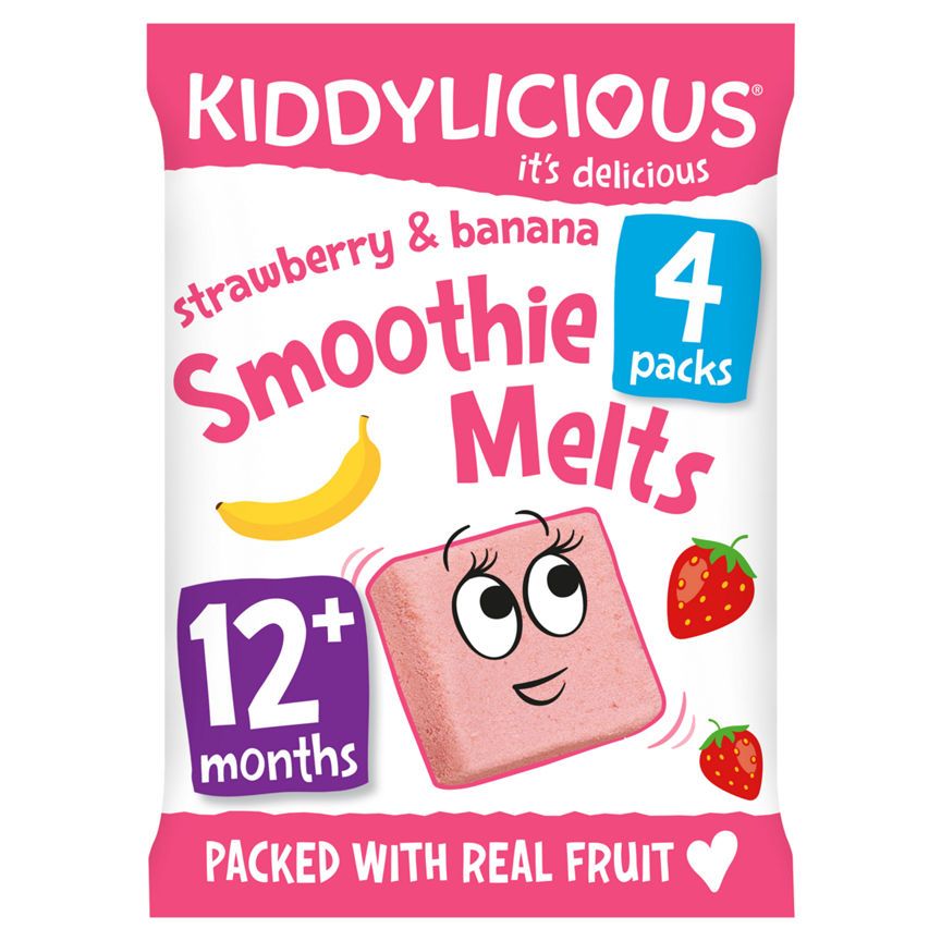 Kiddylicious Strawberry &amp;amp; Banana Smoothie Melts 12+ Months