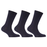 Kids Plain Cotton School Socks (Pack Of 3) (UK Shoe 6-8.5) Navy / 1EA