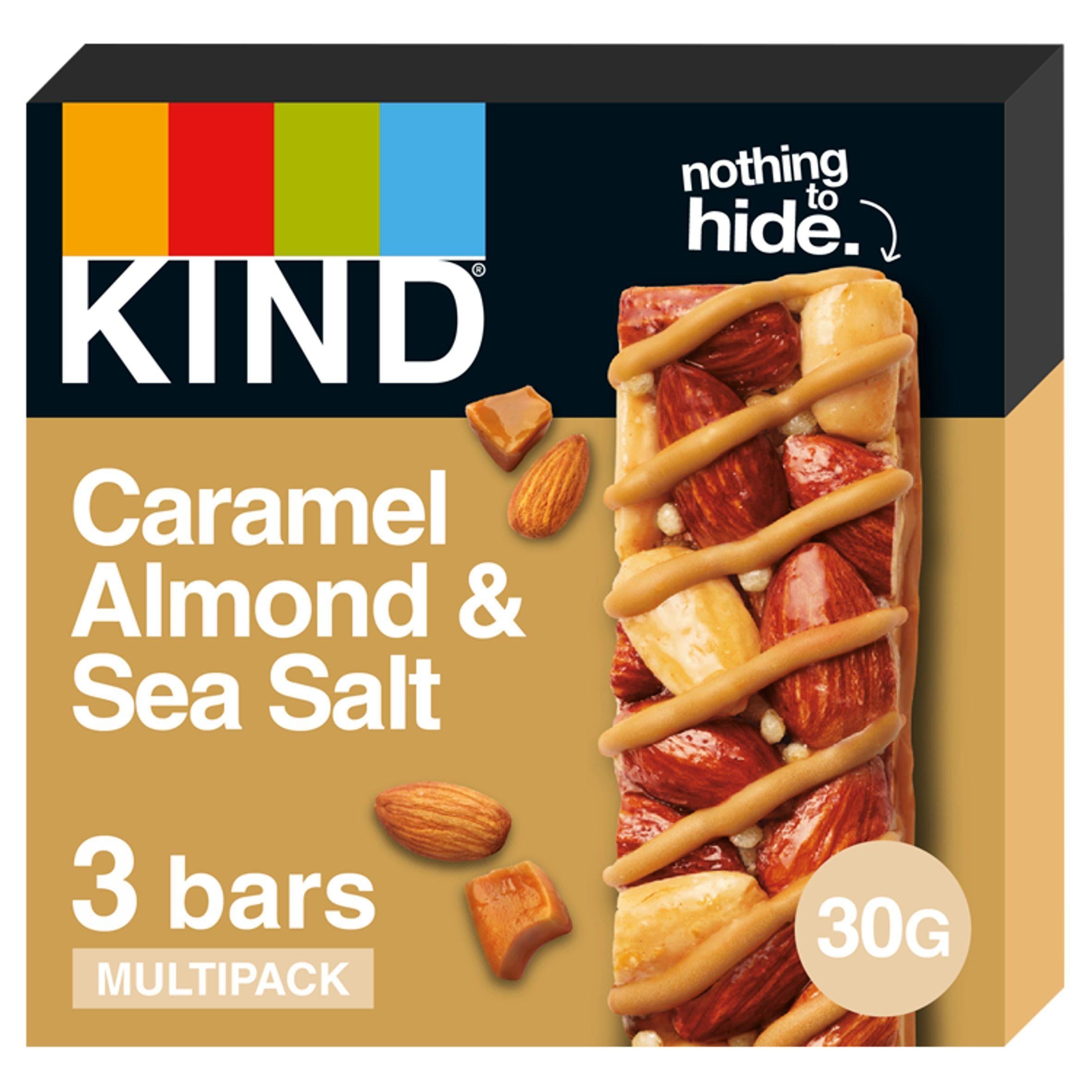 Kind Caramel Almond &amp;amp; Sea Salt Cereal Bars Multipack 3x30g