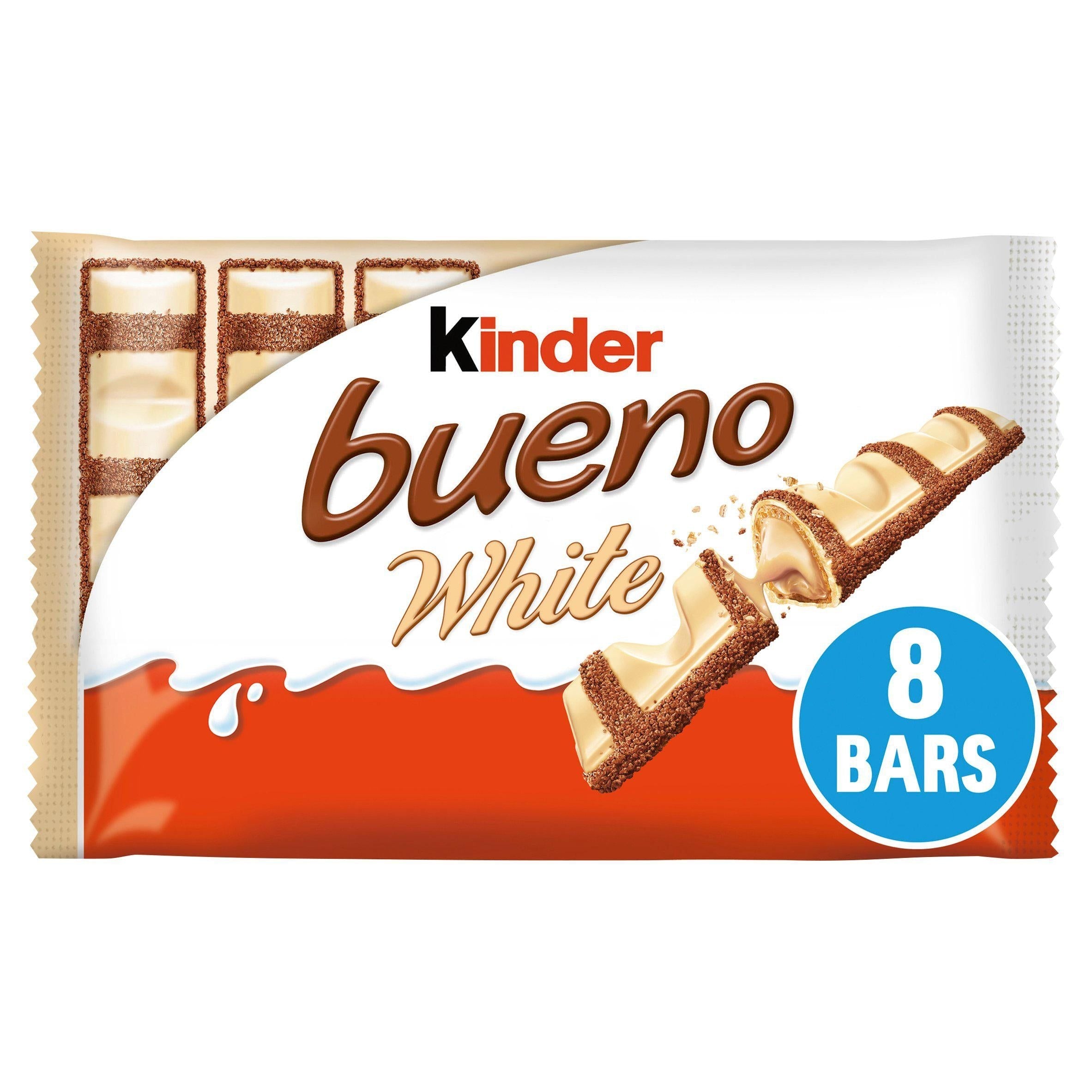 Kinder Bueno White Chocolate &amp;amp; Hazelnuts Bars Multipack 4x39g