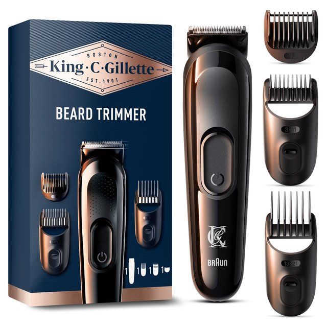 King C. Gillette Cordless Beard Hair Trimmer with 3 Interchangeable Combs