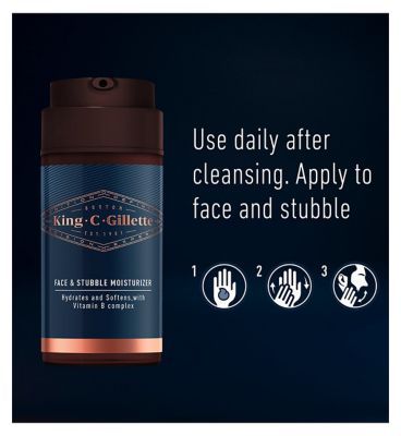 King C. Gillette Face &amp;amp; Stubble Moisturiser 100ml