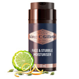 King C. Gillette Face &amp;amp; Stubble Moisturiser, With Signature Scent And Vitamin B, 100ml