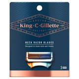 King C. Gillette Neck Shaving Razor Blades   3 per pack
