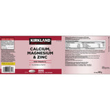 Kirkland Signature Calcium, Magnesium &amp;amp; Zinc, 600 Count