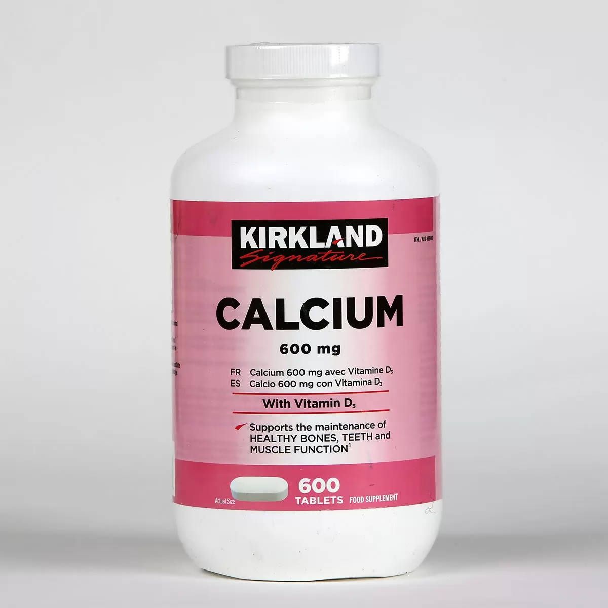 Kirkland Signature Calcium &amp;amp; Vitamin D3, 600 Count