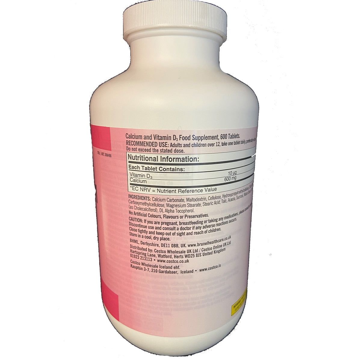 Kirkland Signature Calcium &amp;amp; Vitamin D3, 600 Count