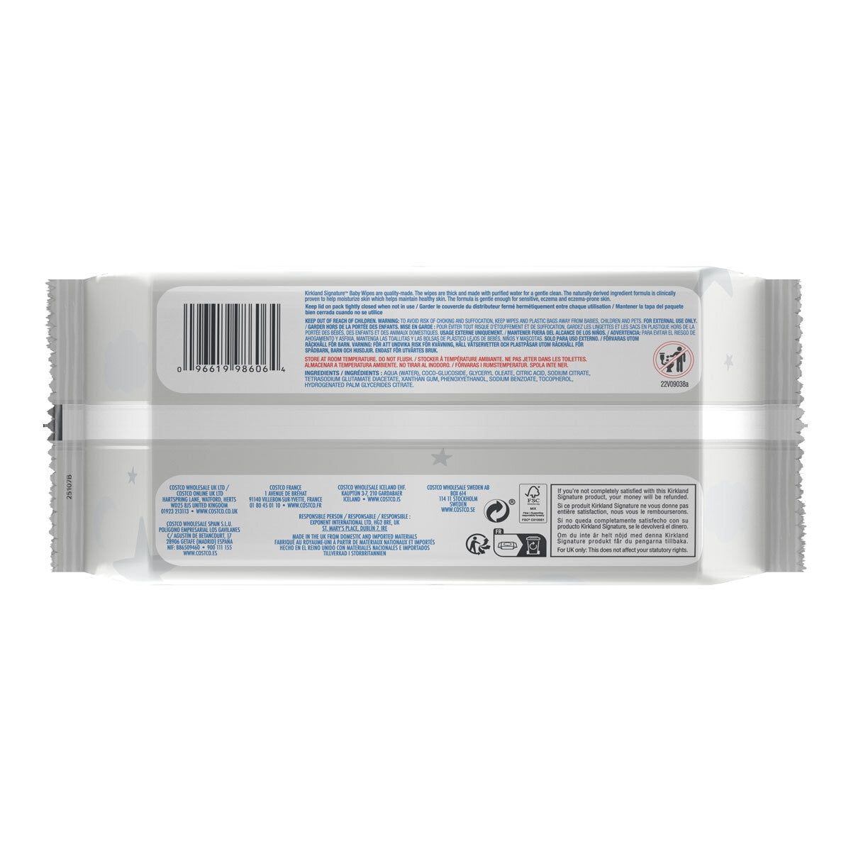 Kirkland Signature Tencel Baby Wipes, 9 x 100 Pack