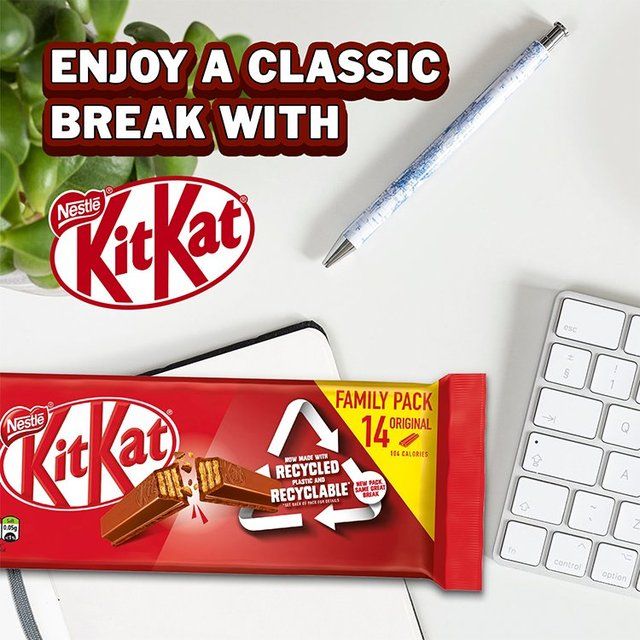 KitKat 2 Finger Milk Chocolate Biscuit Bar   14 x 20.7g