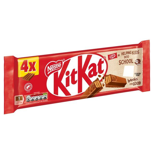 KitKat 4 Finger Milk Chocolate Bar   4 x 41.5g