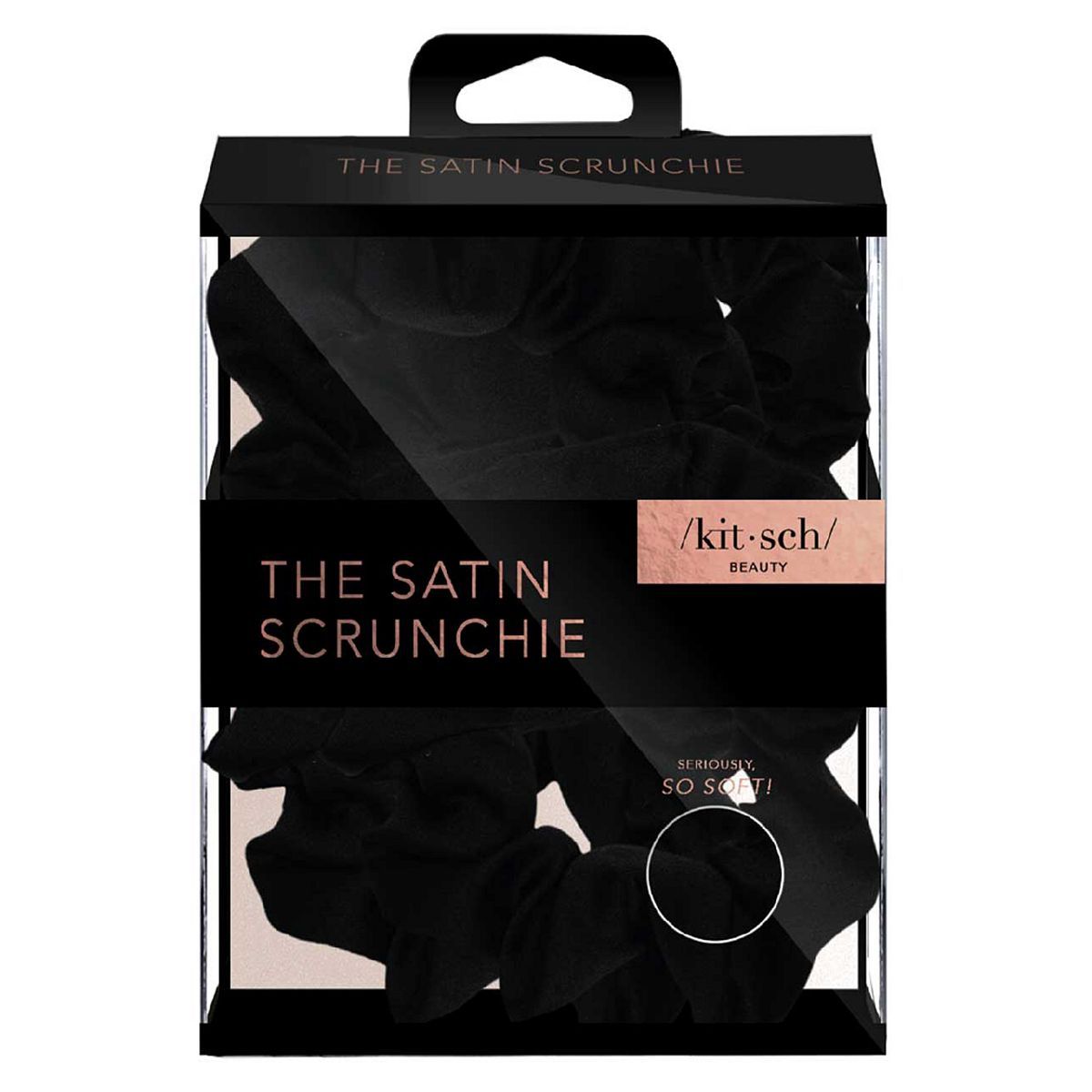 Kitsch&amp;nbsp;Satin Sleep Scrunchie 5s - Black