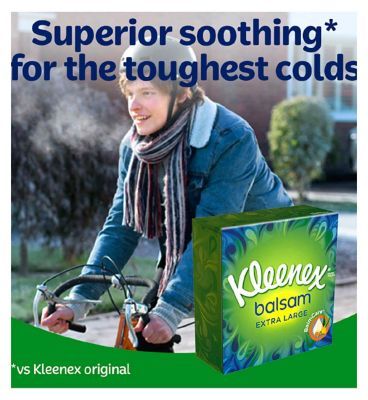 Kleenex Balsam Extra Long Tissues Singles Compact Box 40s