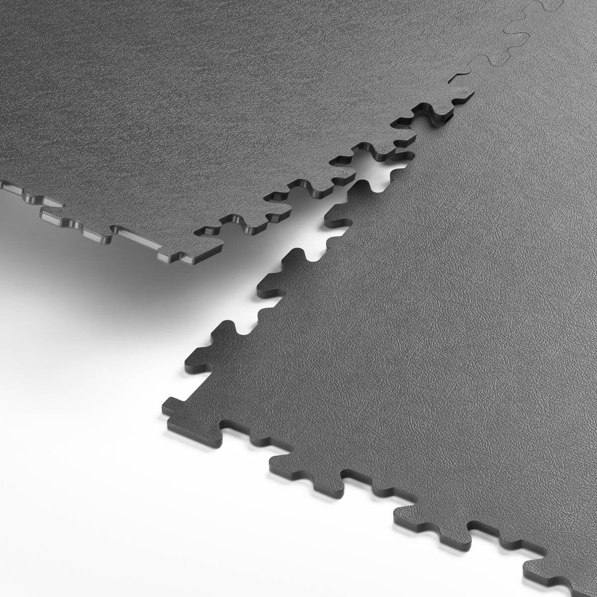 Klikflor RX500 7mm Recycled Garage Floor Tiles 4 pack (497 x 497 x 7mm) - 0.98m&amp;sup2; per pack in Black or Graphite