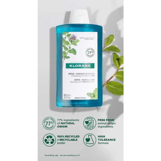Klorane Anti-pollution Shampoo with Organic Aquatic Mint for Normal Hair   400ml