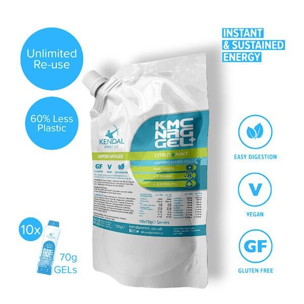 KMC Caffeine Energy Gel Refill Pouch Citrus &amp;amp; Mint 700g