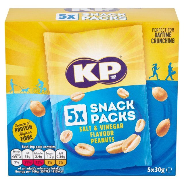 KP Salt &amp;amp; Vinegar Peanuts Multipack   5 x 30g