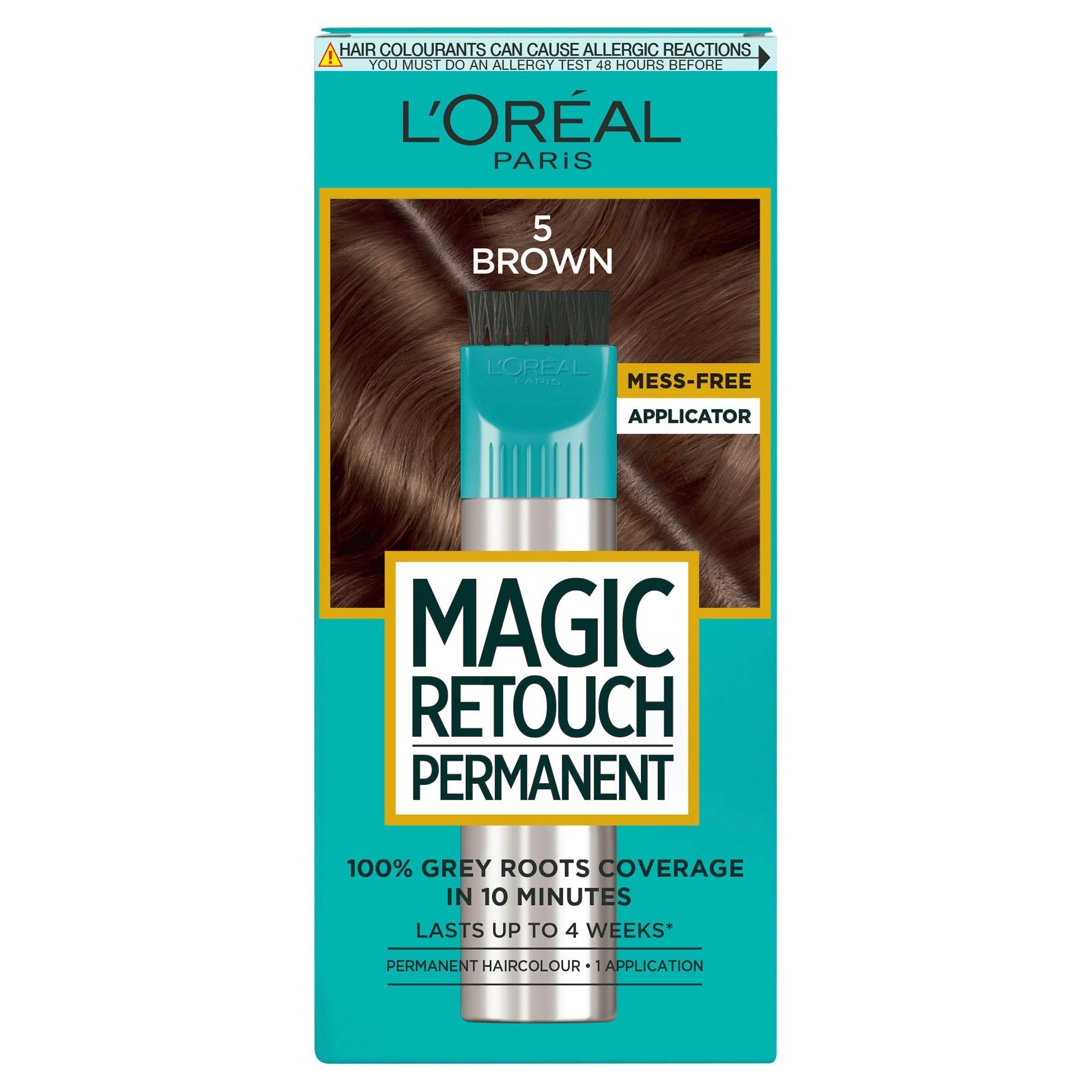 L'Or&amp;eacute;al Magic Retouch Permanent Root Concealer Touching Up Brown 5 Grey Hair Dye