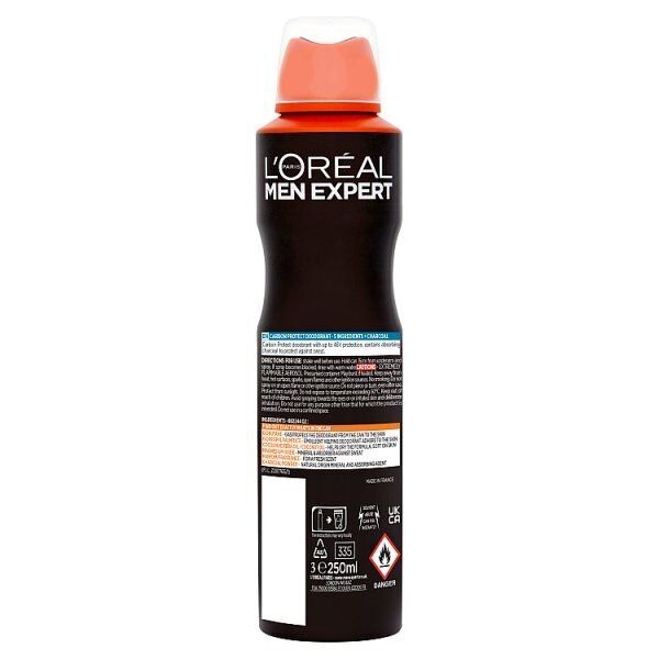 L'Or&amp;eacute;al Men Expert Carbon Protect 5in1 Spray Deodorant 250ml