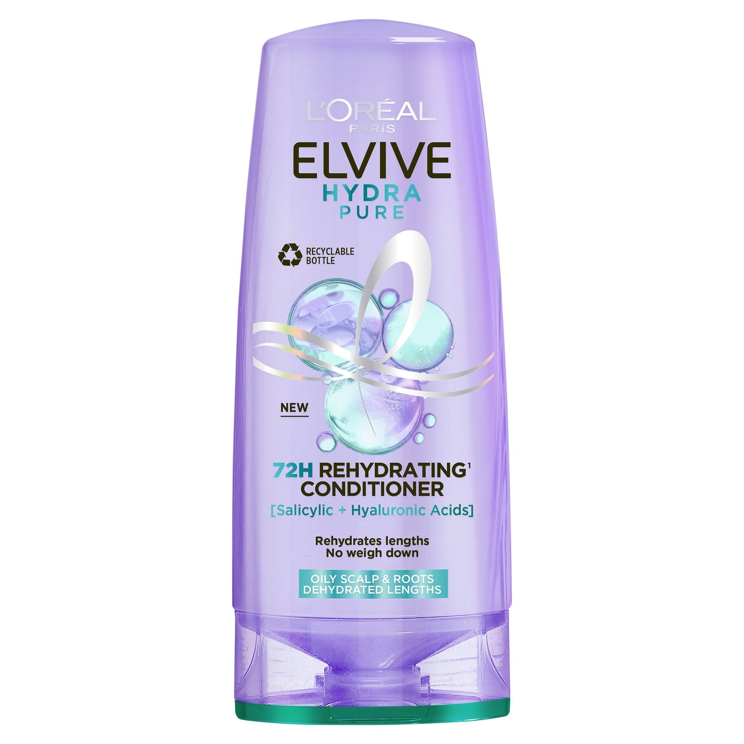 L'Or&amp;eacute;al Paris Elvive Hydra Pure 72h Rehydrating Conditioner with Hyaluronic &amp;amp; Salicylic Acids 300ml