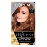 L&amp;rsquo;Or&amp;eacute;al Paris Preference Permanent Hair Dye, Luminous Colour, Dark Rose Gold 7.23