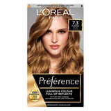 L&amp;rsquo;Or&amp;eacute;al Paris Preference Permanent Hair Dye, Luminous Colour, Golden Blonde 7.3