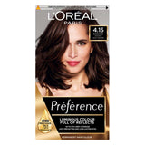 L&amp;rsquo;Or&amp;eacute;al Paris Preference Permanent Hair Dye, Luminous Colour, Intense Deep Brown 4.15
