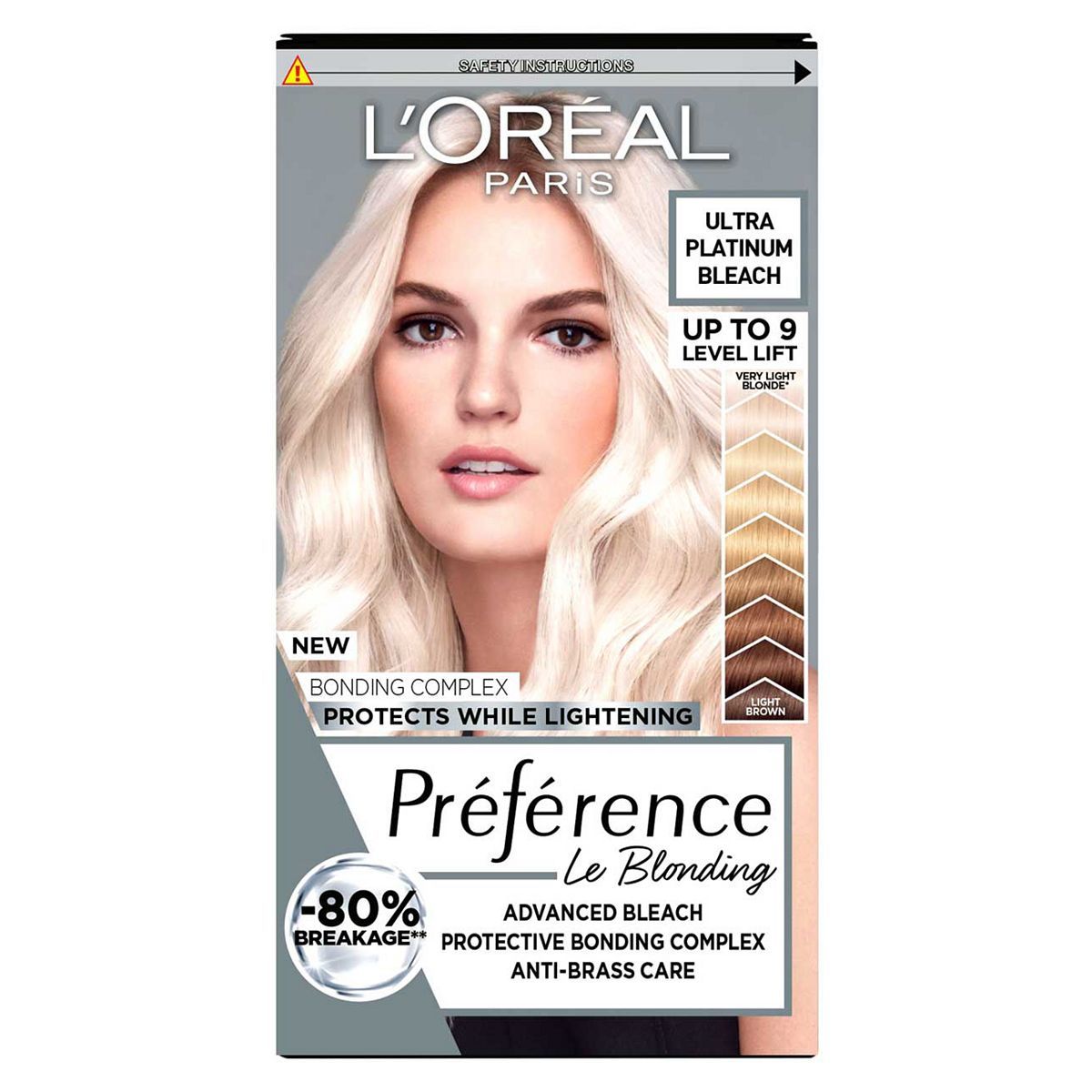 L&amp;rsquo;Or&amp;eacute;al Paris Preference Ultra Platinum Bleach Permanent Hair Dye, Ultimate Advanced Lightening, Up to 9 Level Lift