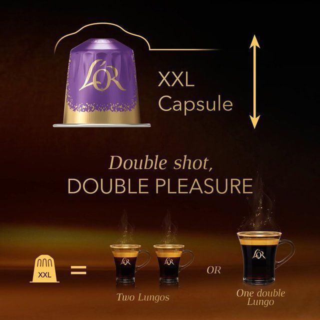 L'OR BARISTA Extra Long XXL Coffee Pods Intensity 8   10 per pack