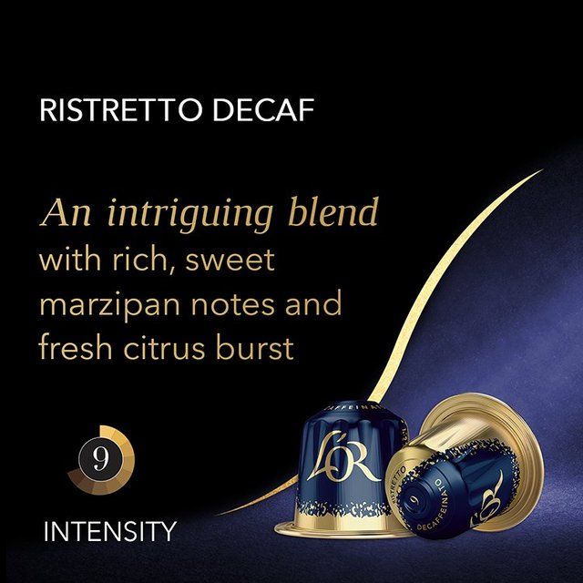 L'OR Ristretto Decaf Coffee Pods x10 Intensity 9   10 per pack