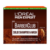 L'Oreal Men Expert Barber Club Solid Shampoo and Wash Bar for Hair &amp;amp; Face &amp;amp; Beard and Body 80g