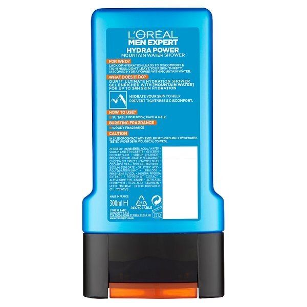 L&amp;rsquo;Oreal Men Expert Hydra Power Shower Gel 300ml