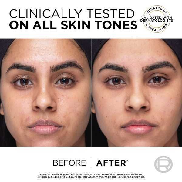 L'Oreal Paris 12% Vitamin C Serum &amp;amp; SPF 50 UV Fluid Duo 50ml