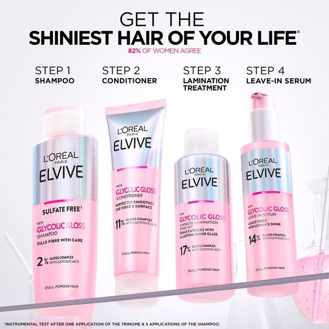 L'Oreal Paris Elvive Glycolic Gloss Conditioner for Dull Porous Hair 150ml   150ml