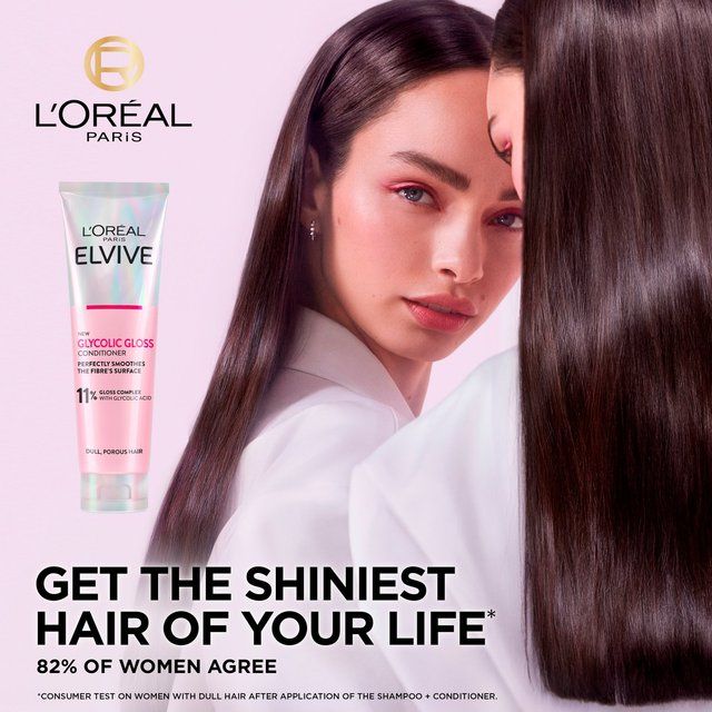 L'Oreal Paris Elvive Glycolic Gloss Conditioner for Dull Porous Hair 150ml   150ml